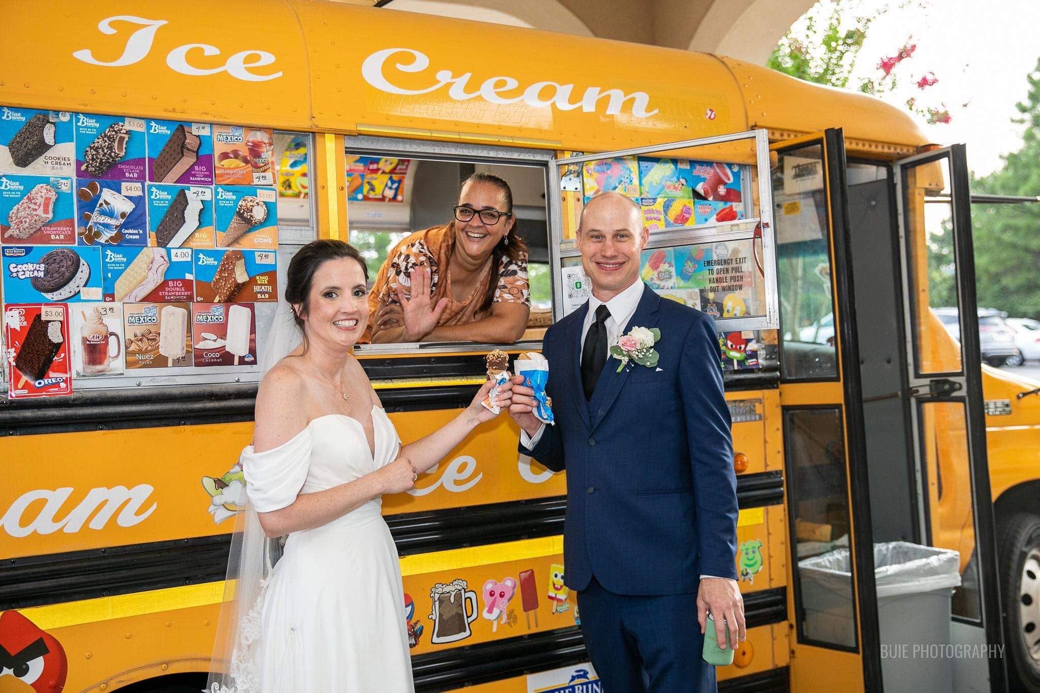 Celena's Ice Cream bus at an event